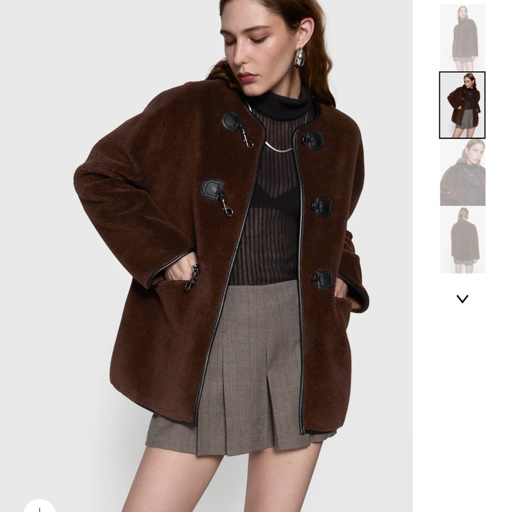 Rebecca Minkoff Shearling Toggle Jacket - Picture 2 of 9